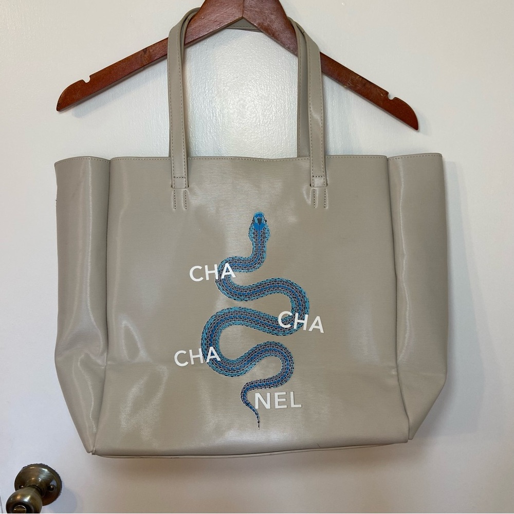 Los Angeles Trading Company Never Full Tote -  Cha Cha Cha (Cream) Vegan Leather
